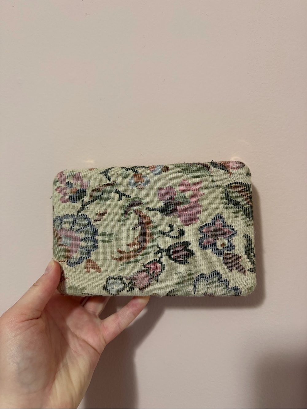 Vintage Floral Tapestry Jewelry Case